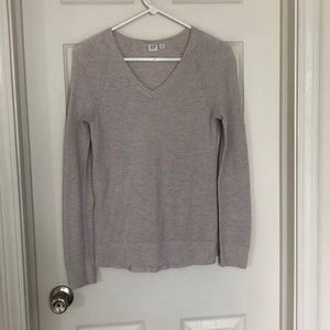 Tan V-Neck Light Sweater